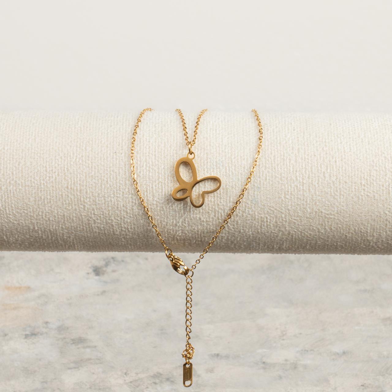 Cadena Mariposa - Oro laminado 18kilates