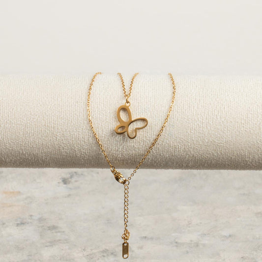 Cadena Mariposa - Oro laminado 18kilates