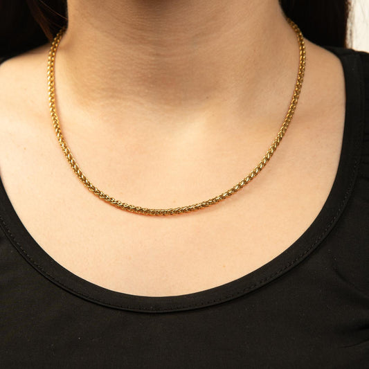 Cadena Trigo - Oro laminado 18 kilates