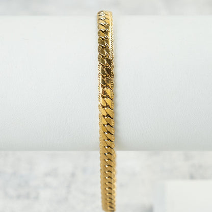 Cadena Grabada - Oro Laminado 18 K Italiano