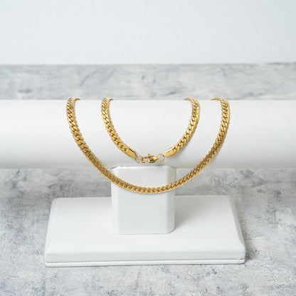 Cadena Grabada - Oro Laminado 18 K Italiano