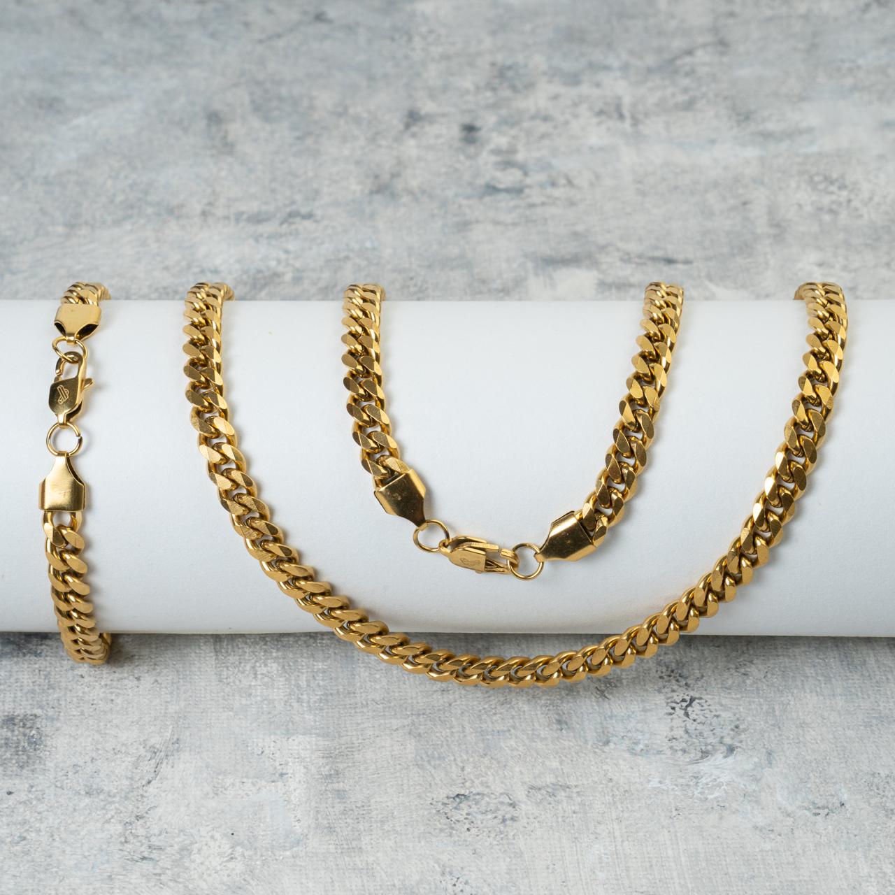 Cadena Cubana - Oro Laminado 18k