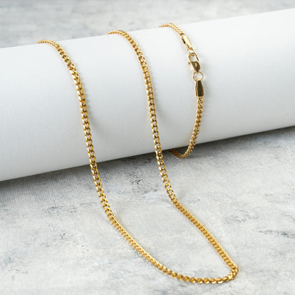 Cadena Cubana - Oro Laminado 18k