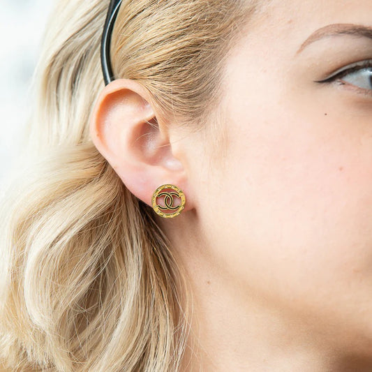 Aretes Chanel - Oro laminado 18k