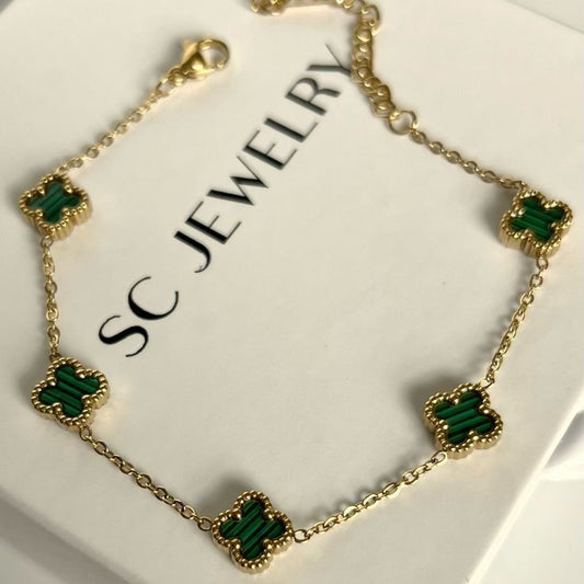 PULSERA TREBOL VAN CLEEF RODINADA Y CAJA